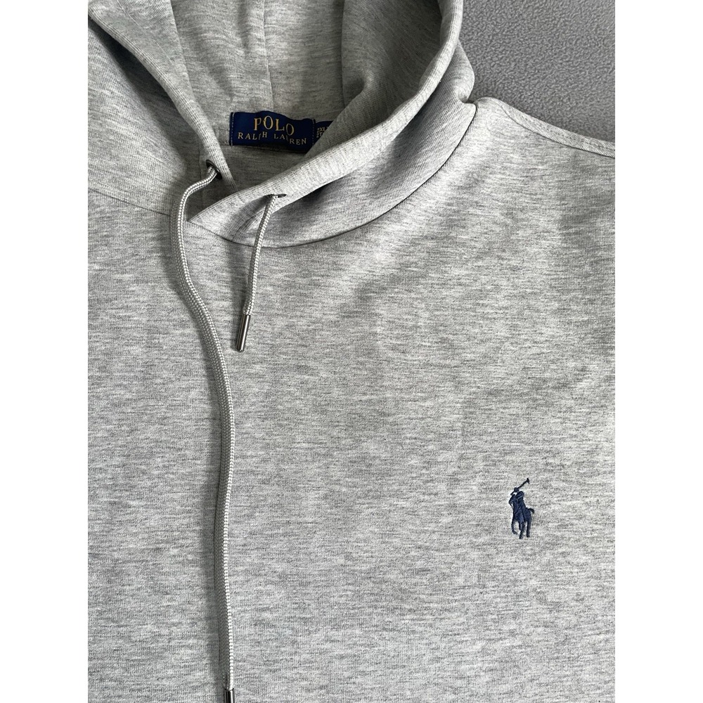 Polo Ralph Lauren Mens 2XLT Gray Pullover Sweatshirt Hooded Big Back Spellout - Picture 8 of 9